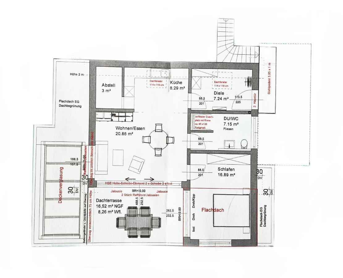 Wunderschoene Helle Wohnung Mit Grosser Dachterrasse 戈特马丁根 外观 照片